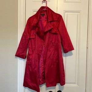 Hot Pink Bebe Trench Coat